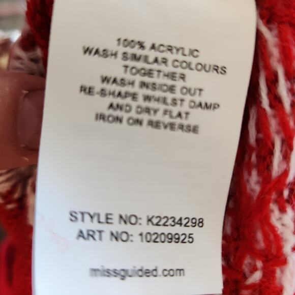 Womans Christmas sweater "MISSGUIDED" size 6/8 - Picture 7 of 7